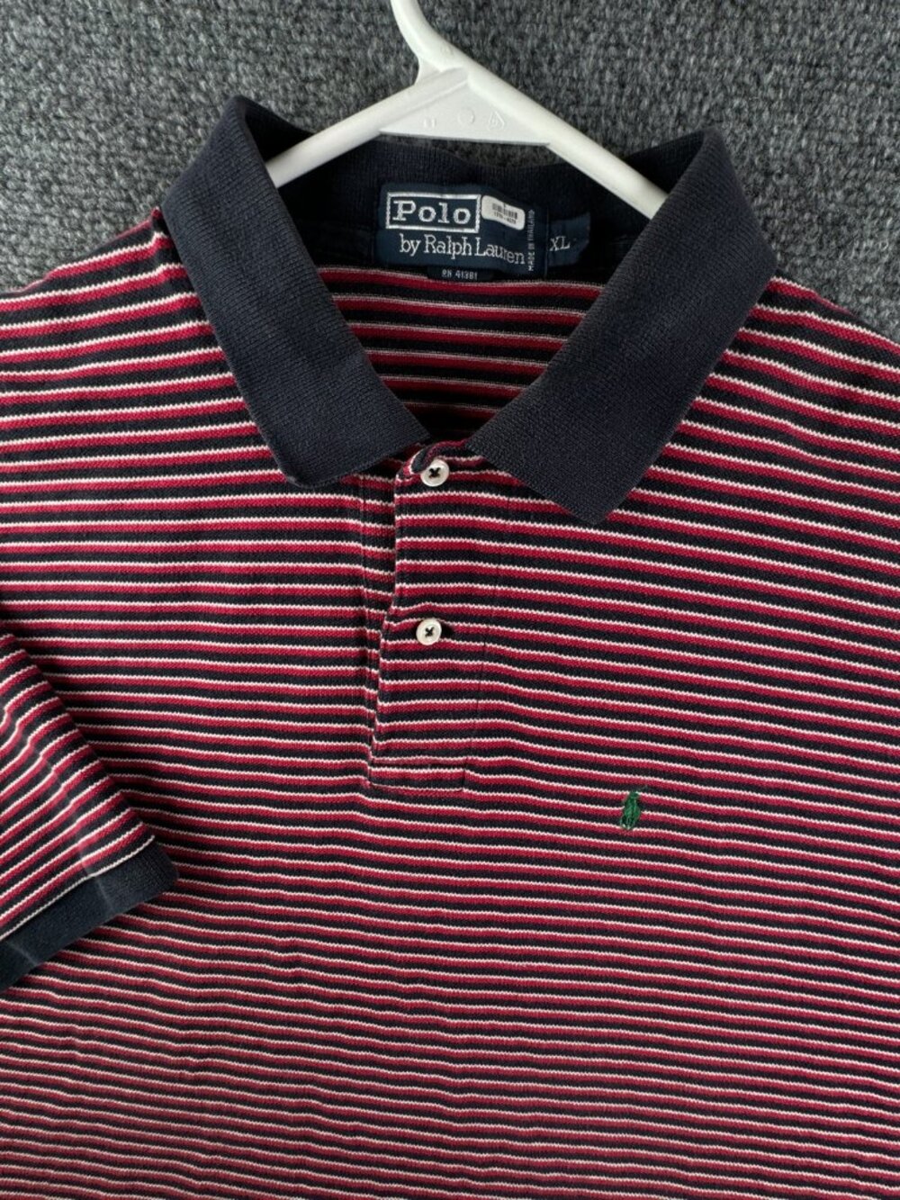 Polo Ralph Lauren Men’s Short Sleeve Polo Shirt Adult Striped Red Blue White XL